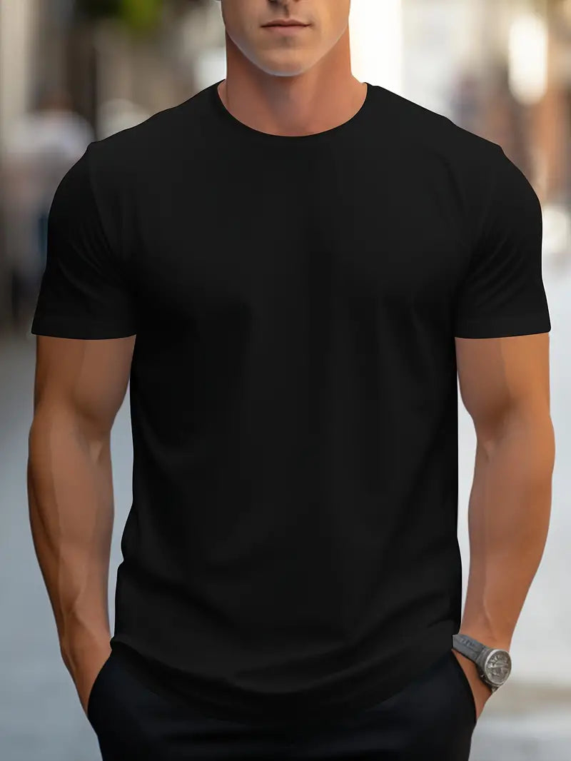 Blake - T-Shirt Base da Uomo per Comfort Quotidiano